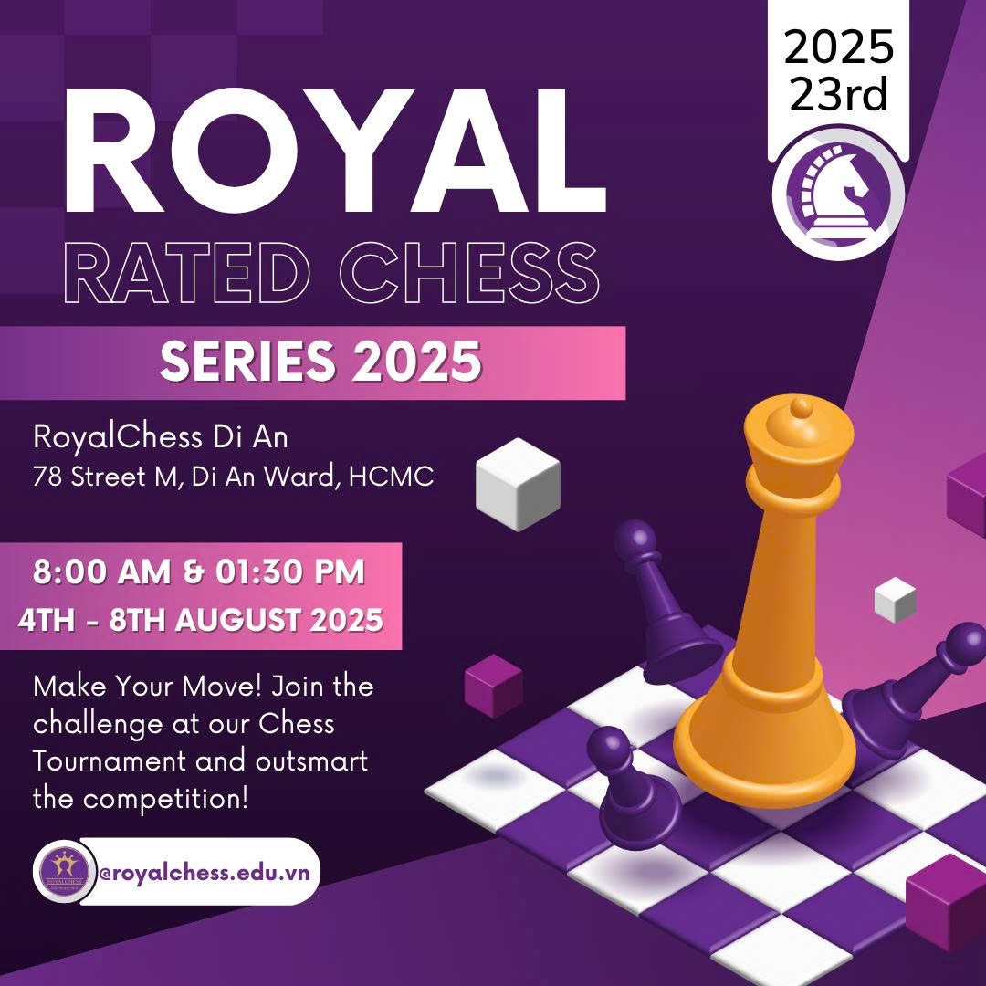 ROYAL RATED CHESS SERIES (Lần thứ 23 – Tháng 08.2025)