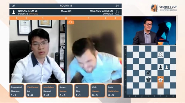 hanh-dong-khong-dep-cua-carlsen-khi-de-van-co-ket-qua-hoa-giai-co-vua-meltwater-champions-chess-tour-charity-cup-2022