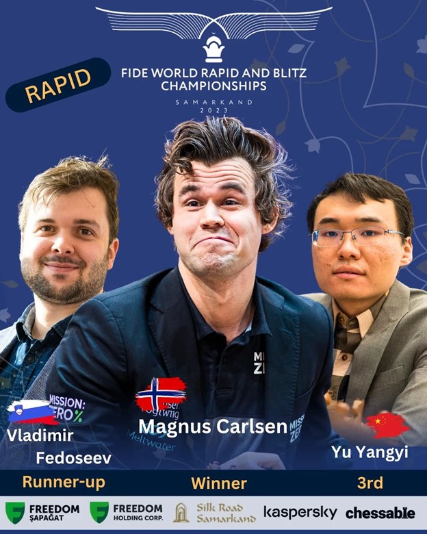 co-nhanh-the-gioi-2023-gm-vladimir-fedoseev-a-quan-vo-dich-gm-magnus-carlsen-vo-dich-va-gm-yu-yangyi-hang-3.jpg